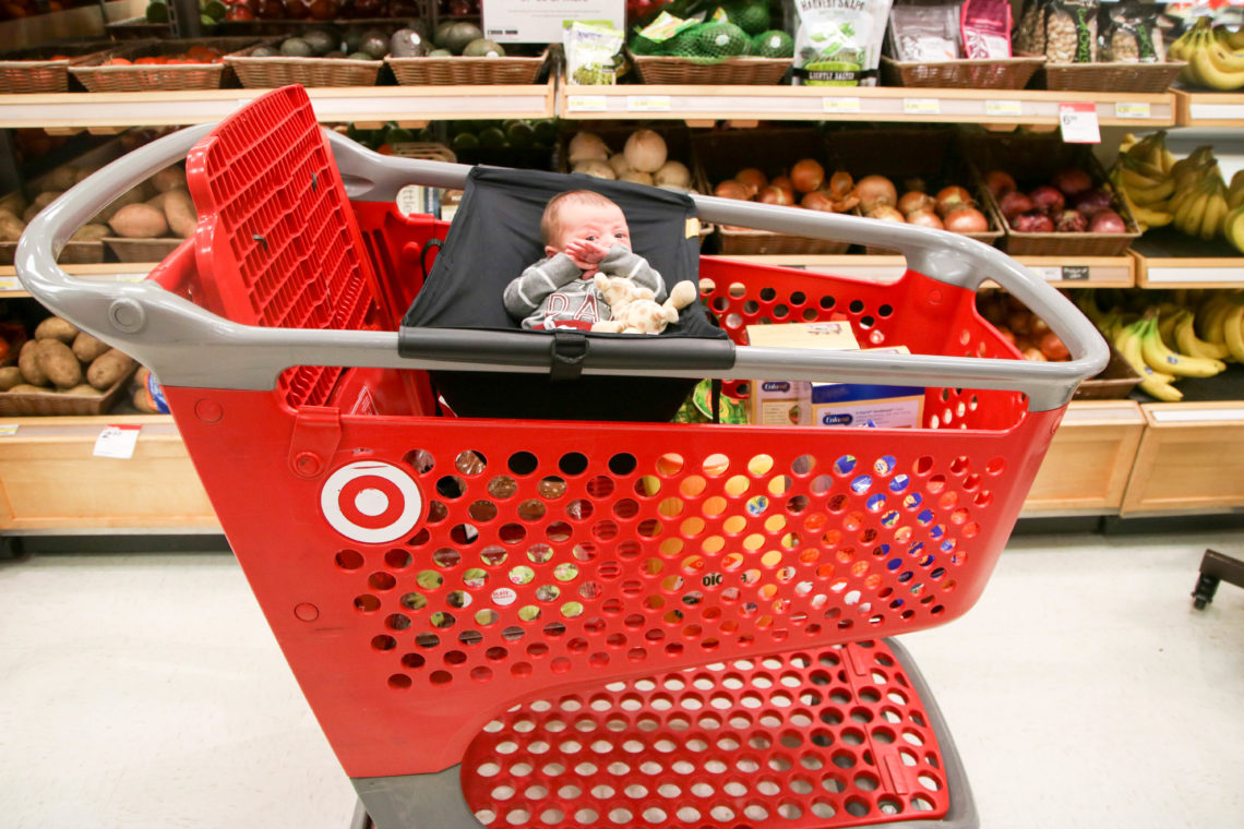 for the love of glitter, shopping cart hammock, binxybaby