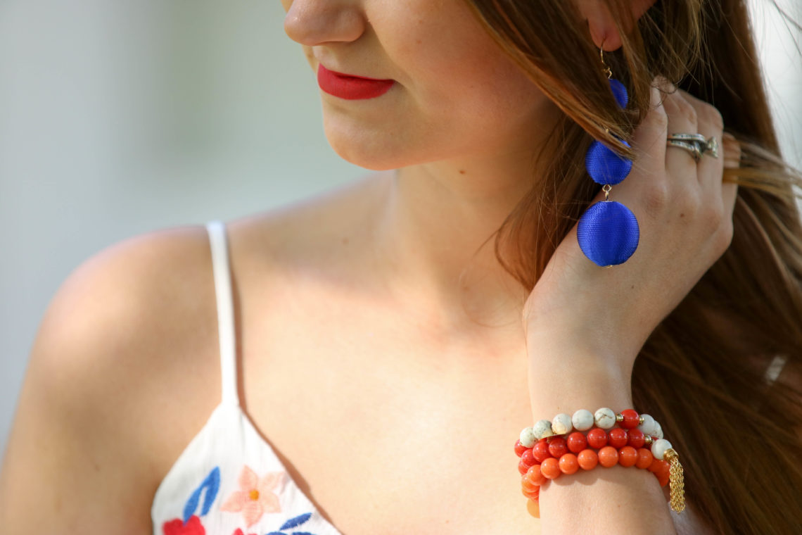 for the love of glitter, Baublebar earrings, bracelets, beach look