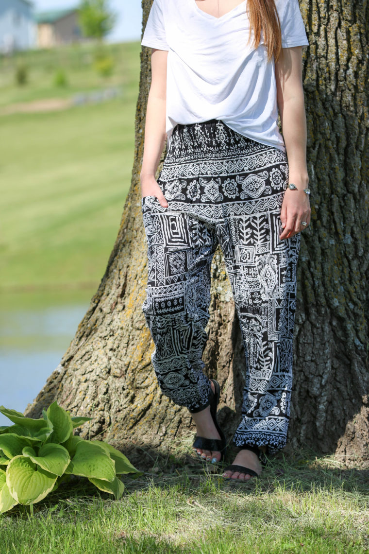 for the love of glitter, tribal pants, bohemian pants, women's fashion