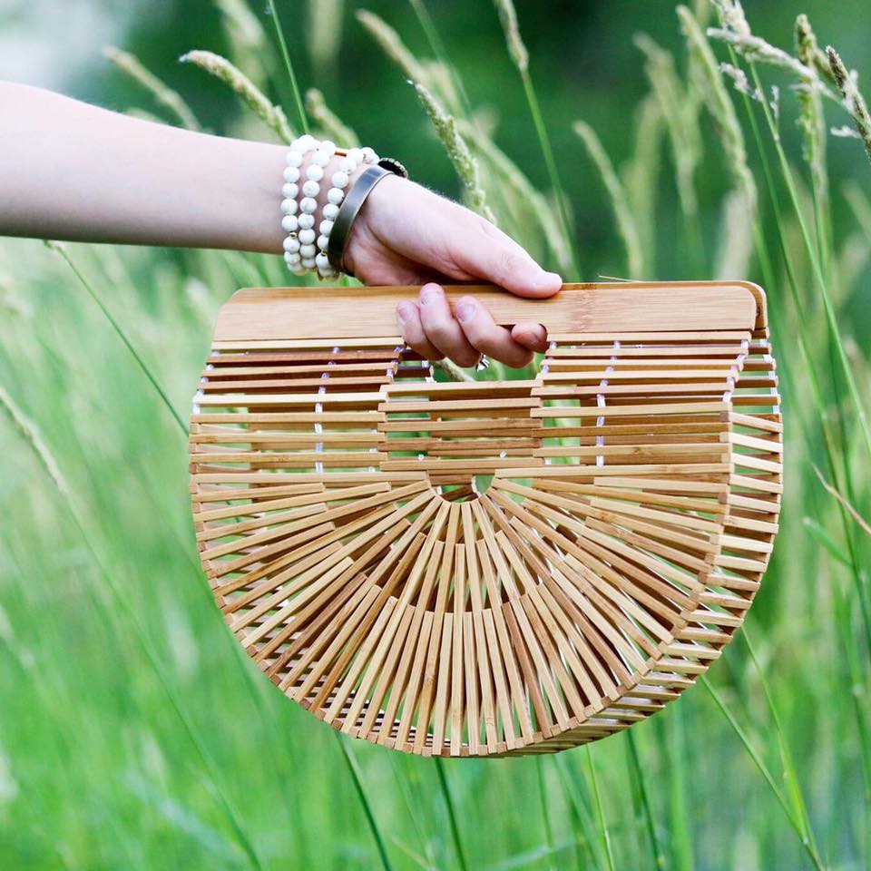 for the love of glitter, Cult Gaia bag, bamboo bag