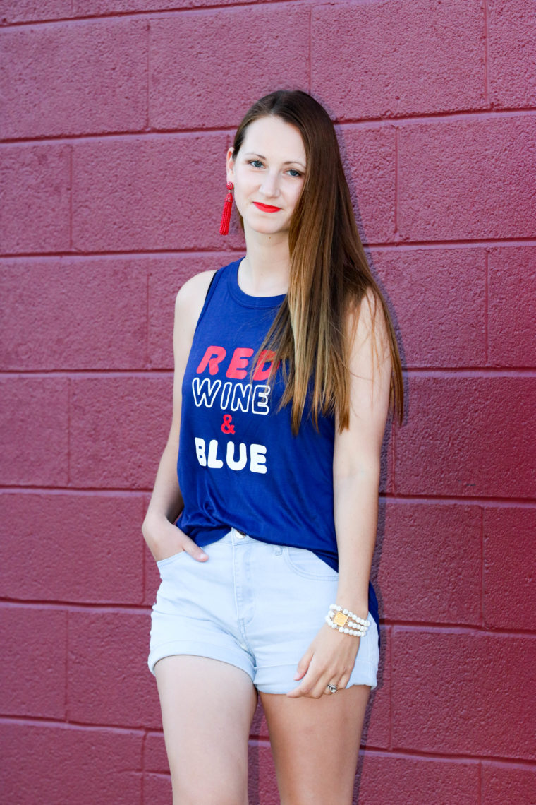 for the love of glitter, red, wine, and blue, 4th of July style, summer style