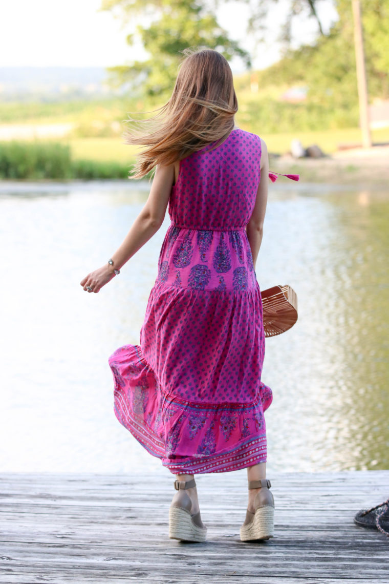 for the love of glitter, maxi dress, summer style, Marc Fisher wedges