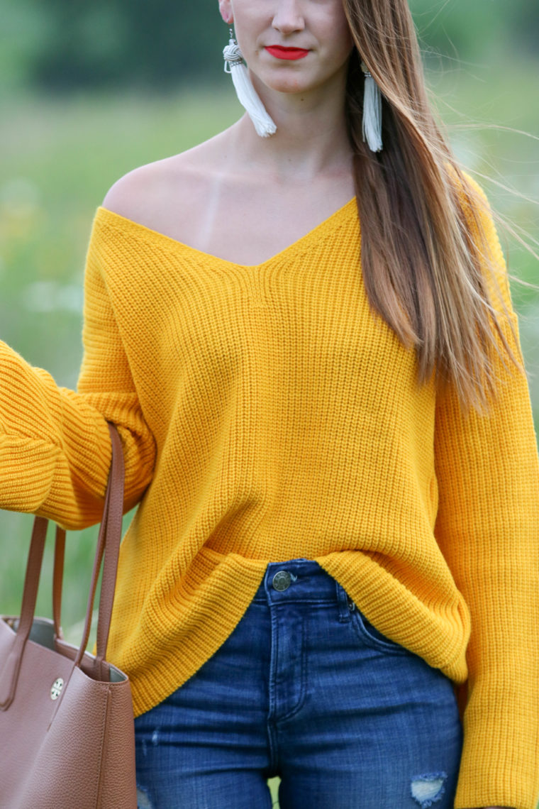 for the love of glitter, yellow sweater, fall style, nordstrom sale, women's fashion