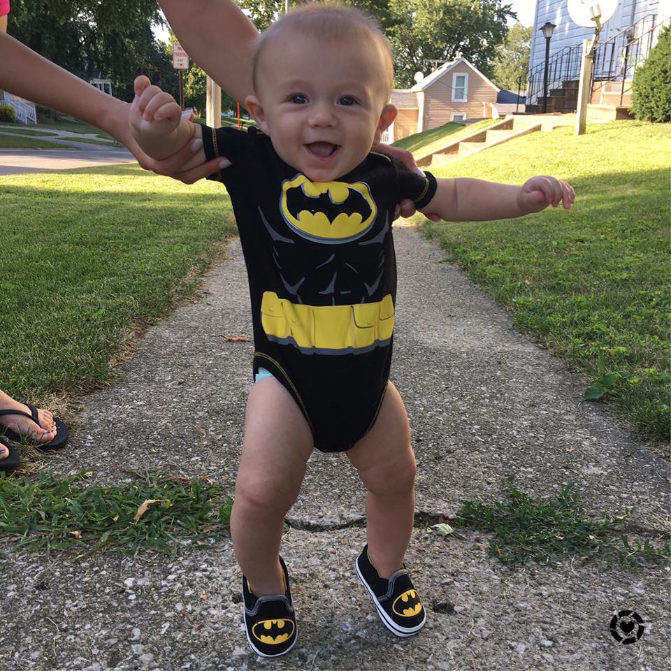 for the love of glitter, baby batman onesie, batman shoes