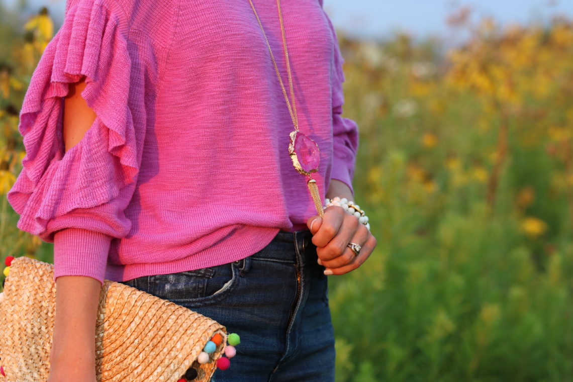 for the love of glitter, druzy necklace