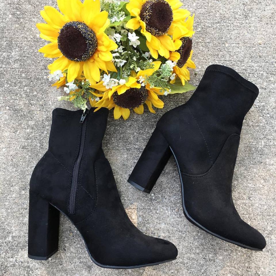 for the love of glitter, black sock booties, fall booties 2017