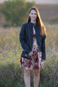 Girls Tie-Up Neck Puff Sleeves Gathered Velvet Fit Flare Dress
