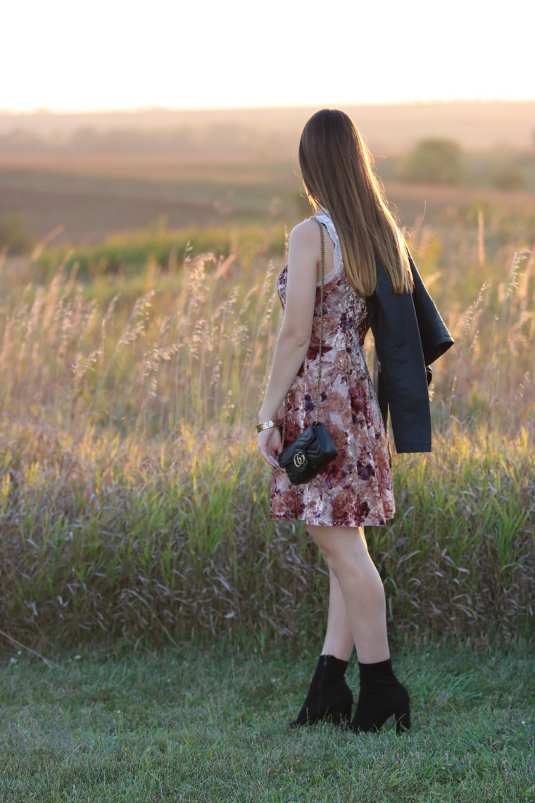 Floral Burst Fit & Flare Dress