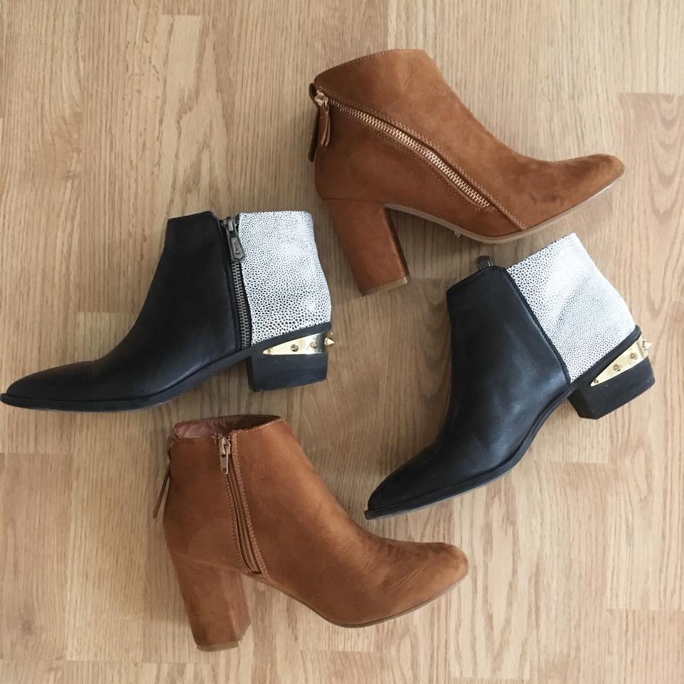 spiked booties, brown booties, fall booties