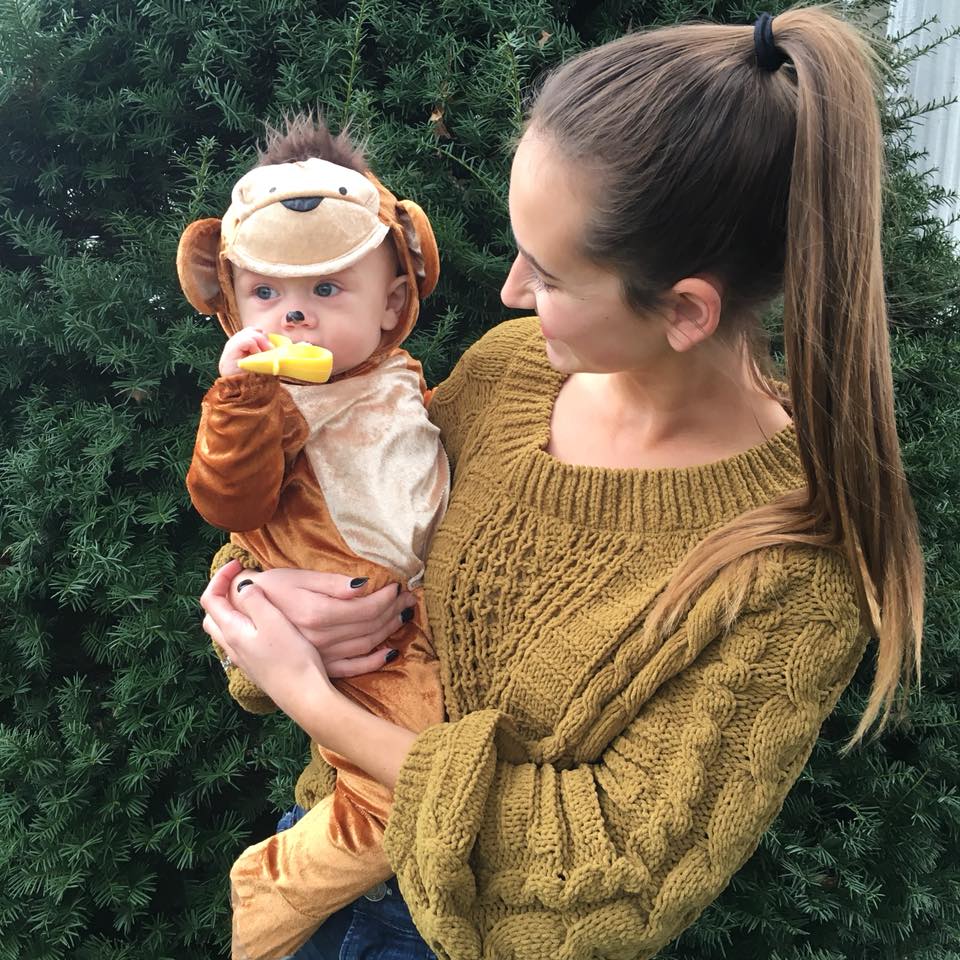 monkey Halloween costume, first Halloween