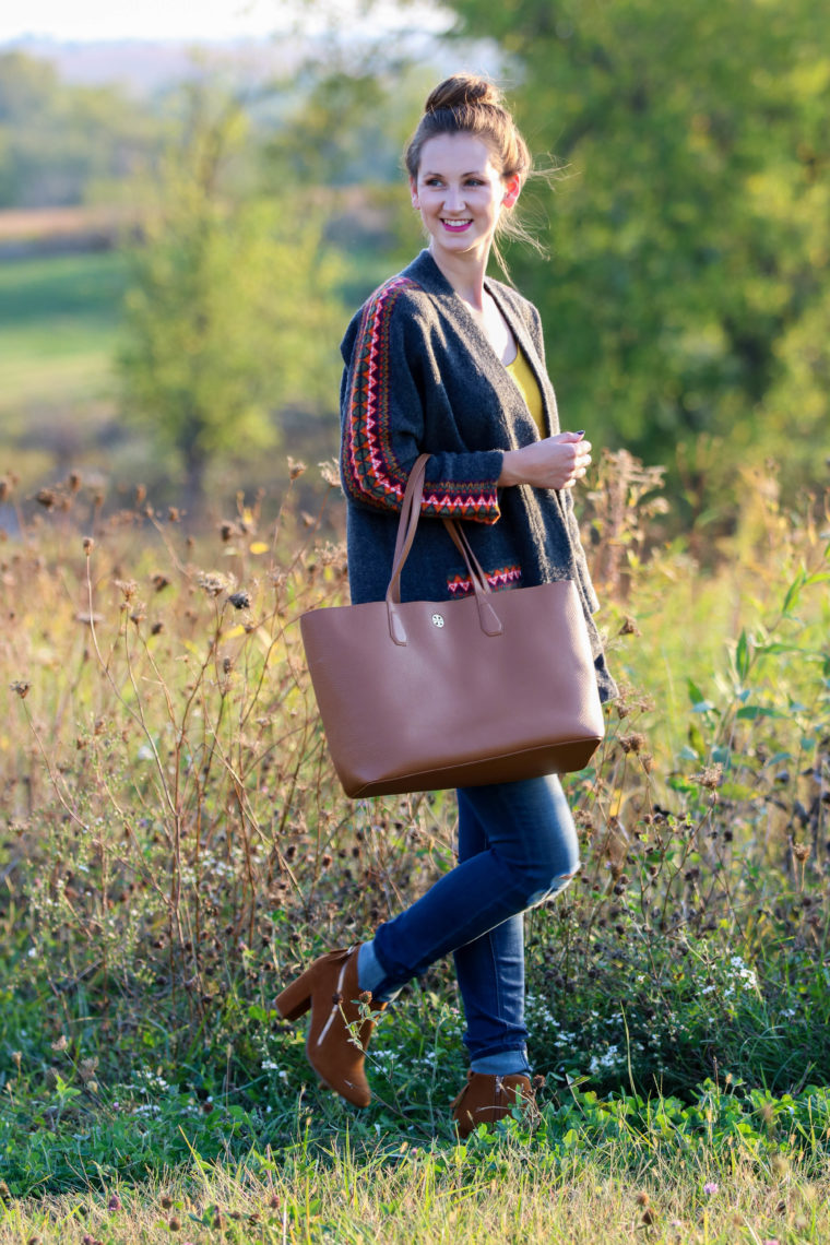 Dark Gray Jacquard Cardigan - For The Love Of Glitter