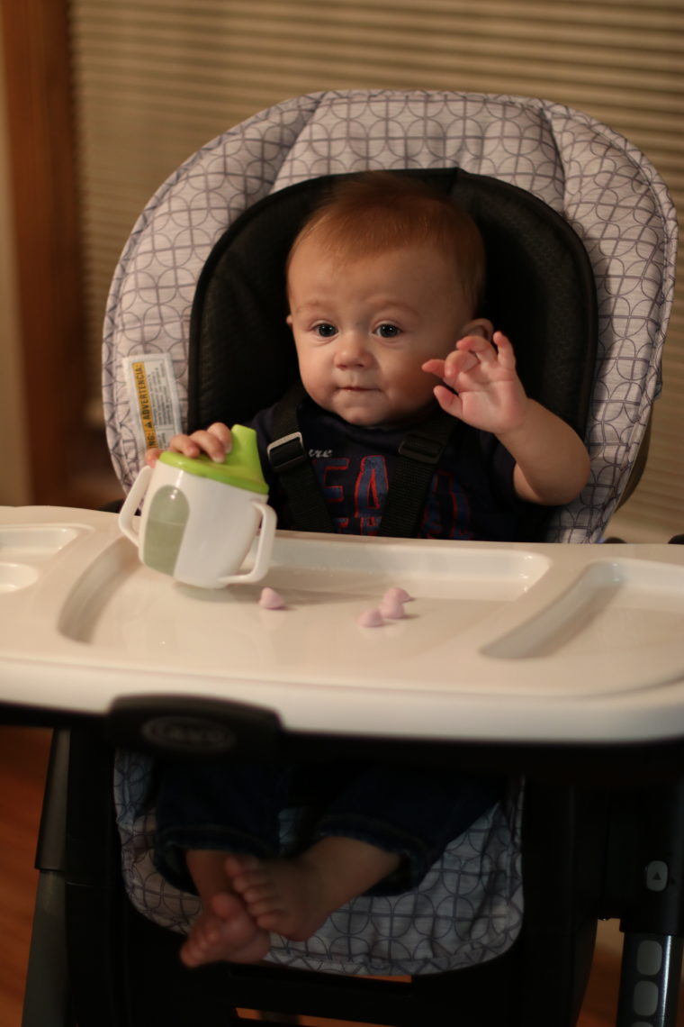 for the love of glitter, baby highchair, Graco highchair