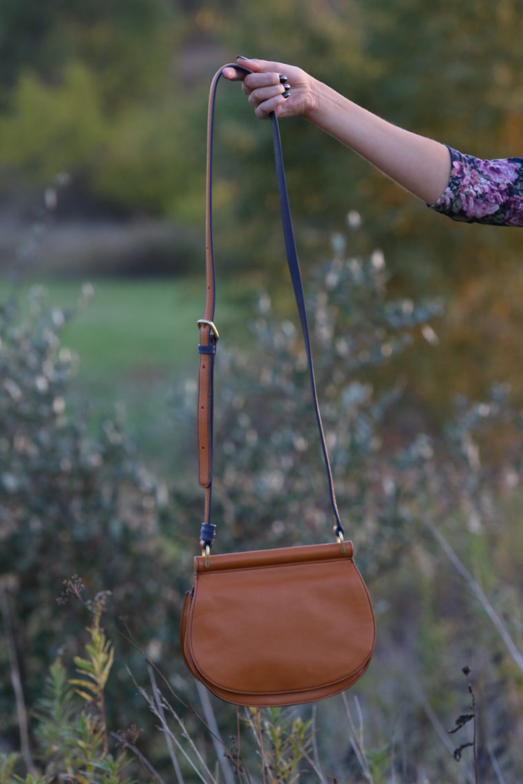 for the love of glitter, Vera Bradley saddle bag, brown saddle bag