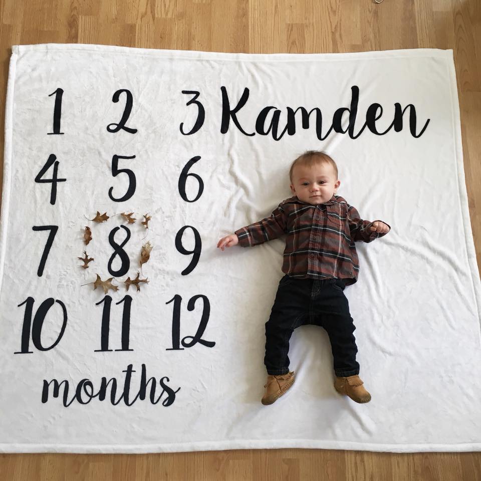 8 months old, number blanket