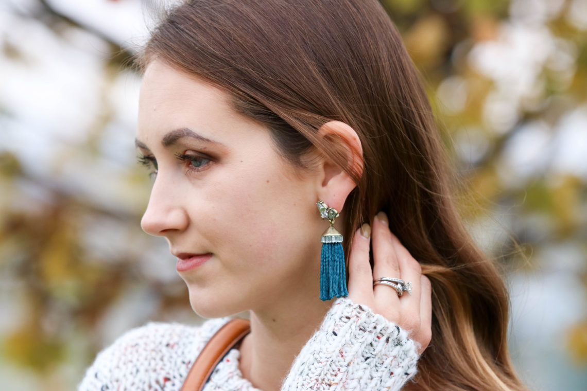 for the love of glitter, tassel earrings