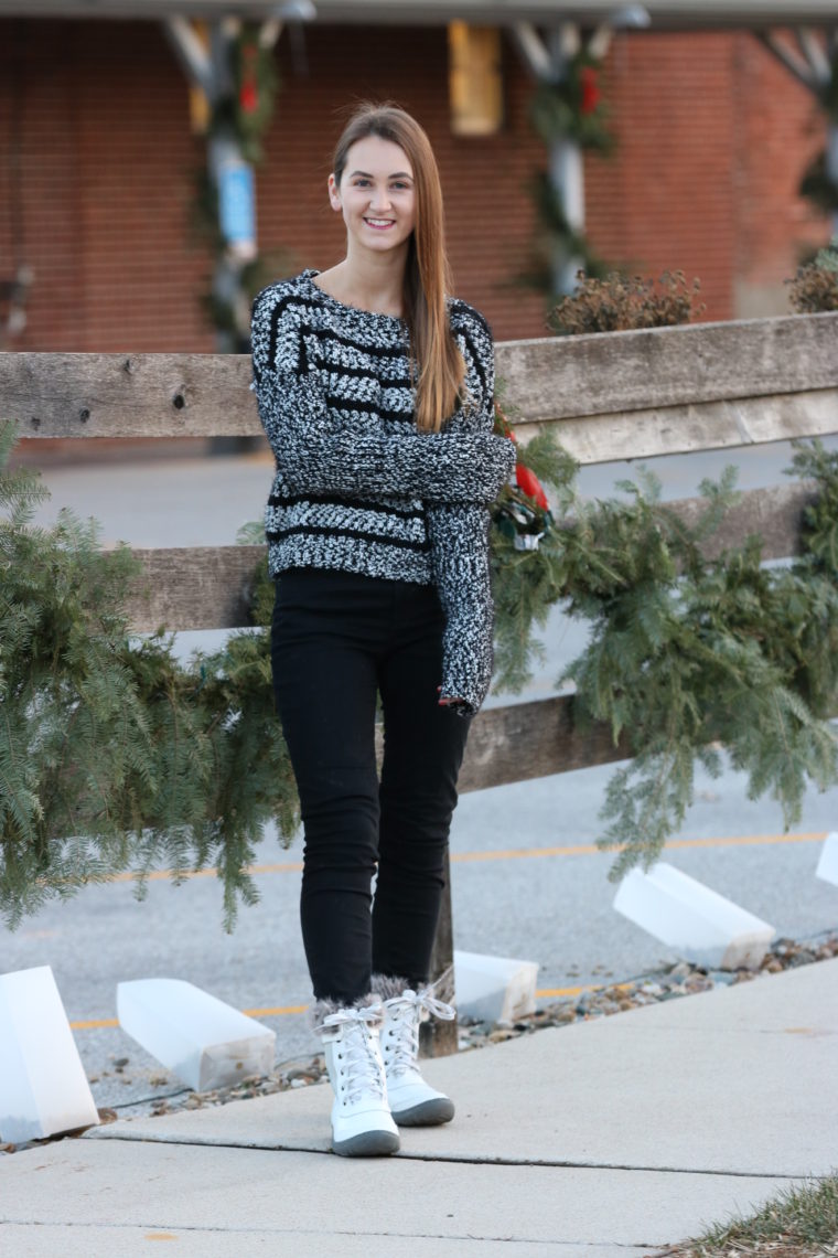 for the love of glitter, fuzzy sweater, winter style