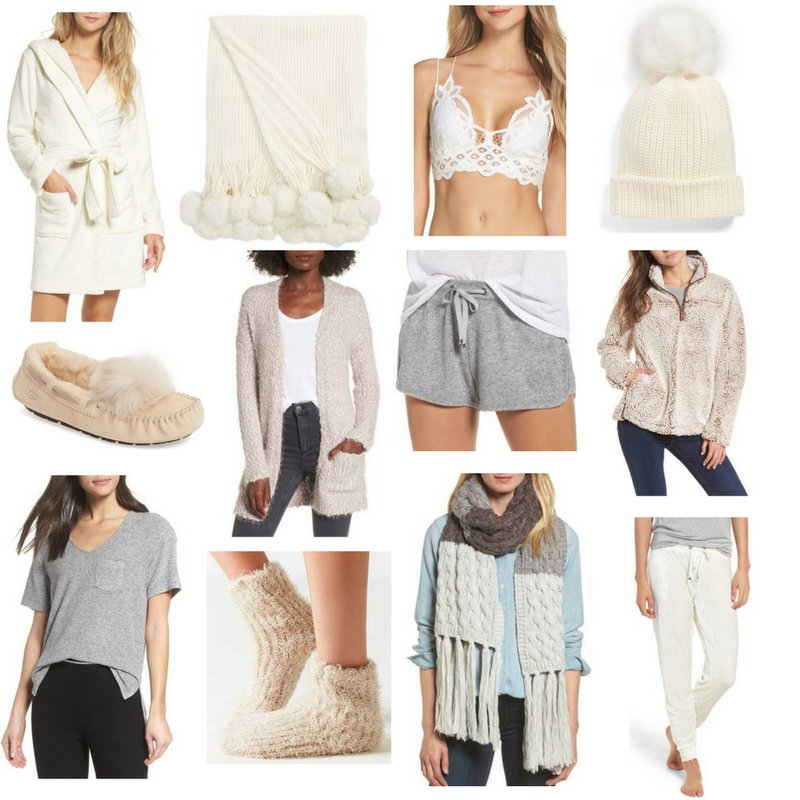 pompom hat, pompom blanket, cozy winter items, eyelash cardigan