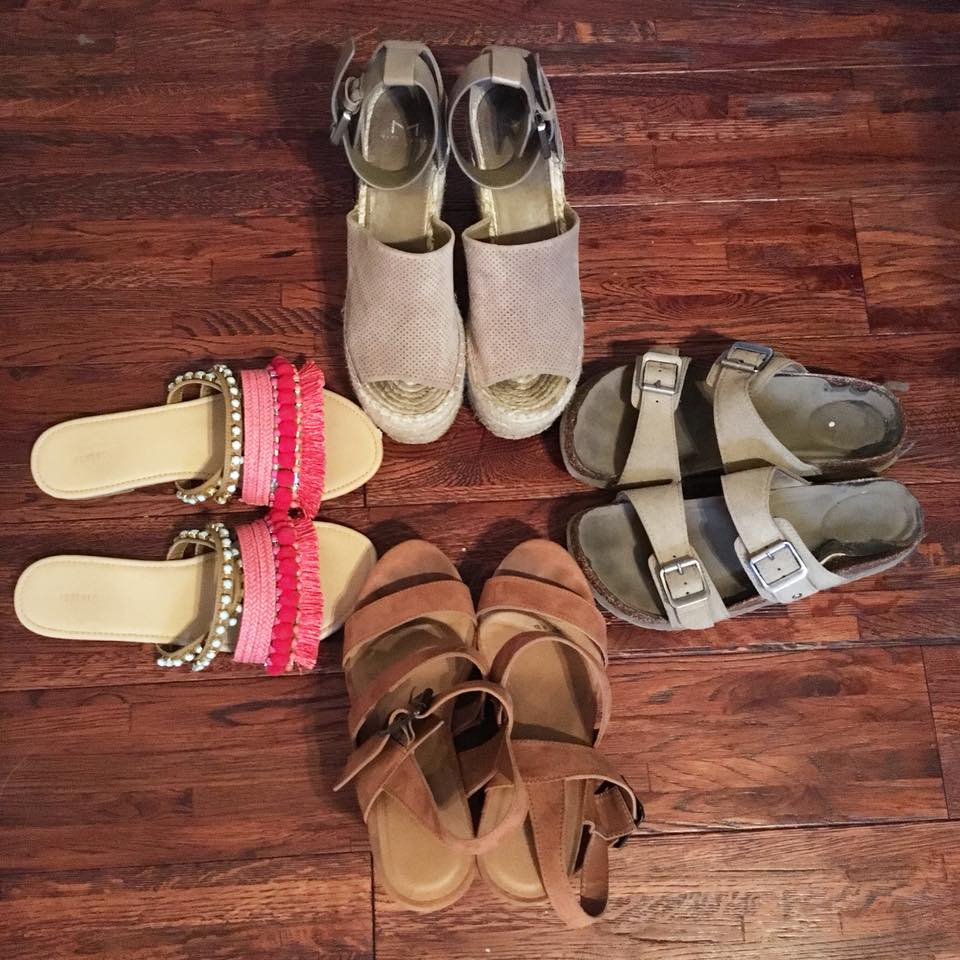 Marc Fisher wedges, Madden Girl sandals, brown suede wedges