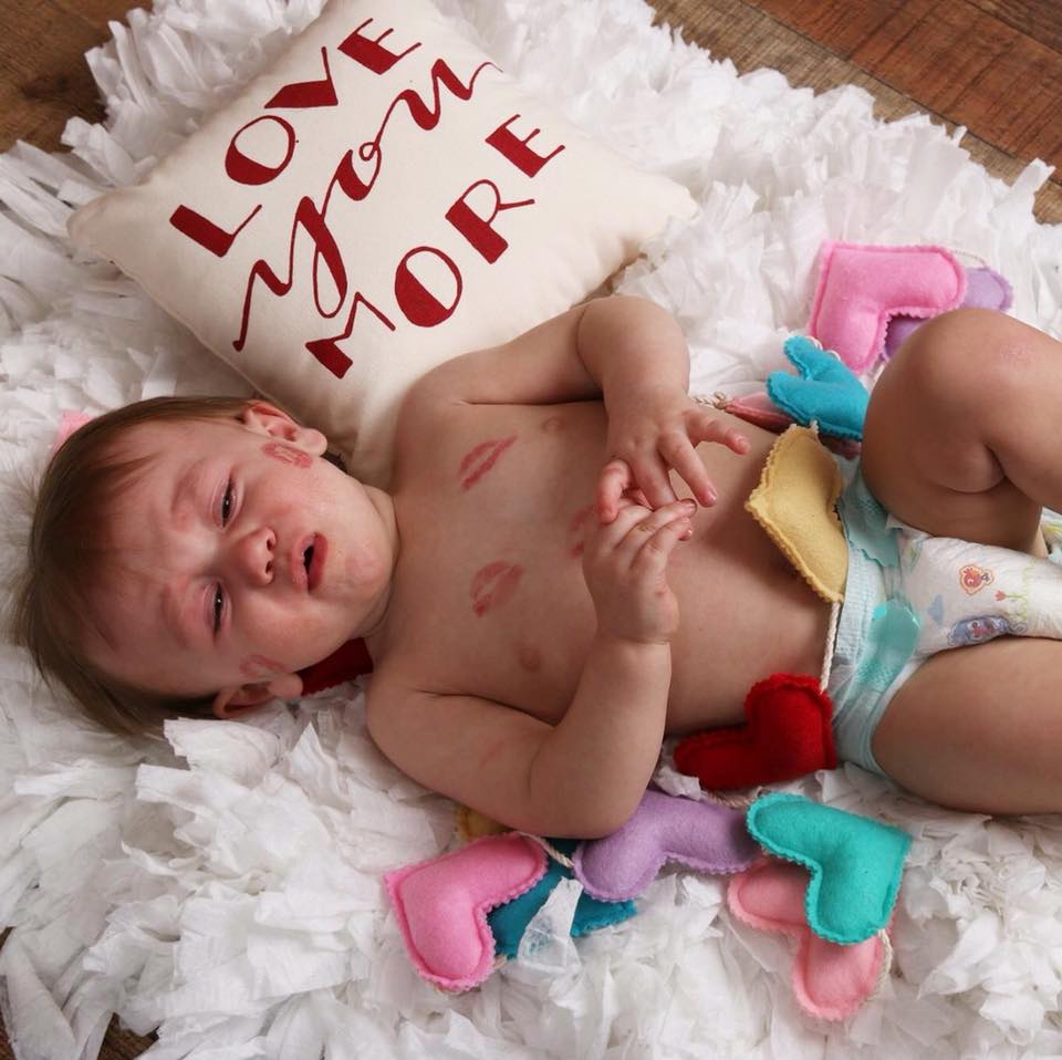 Happy Valentine's Day, V-Day baby photo shoot