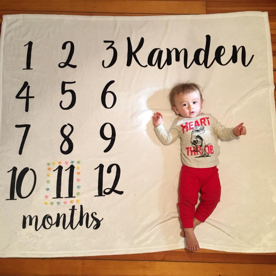 11 months old, month by month blanket