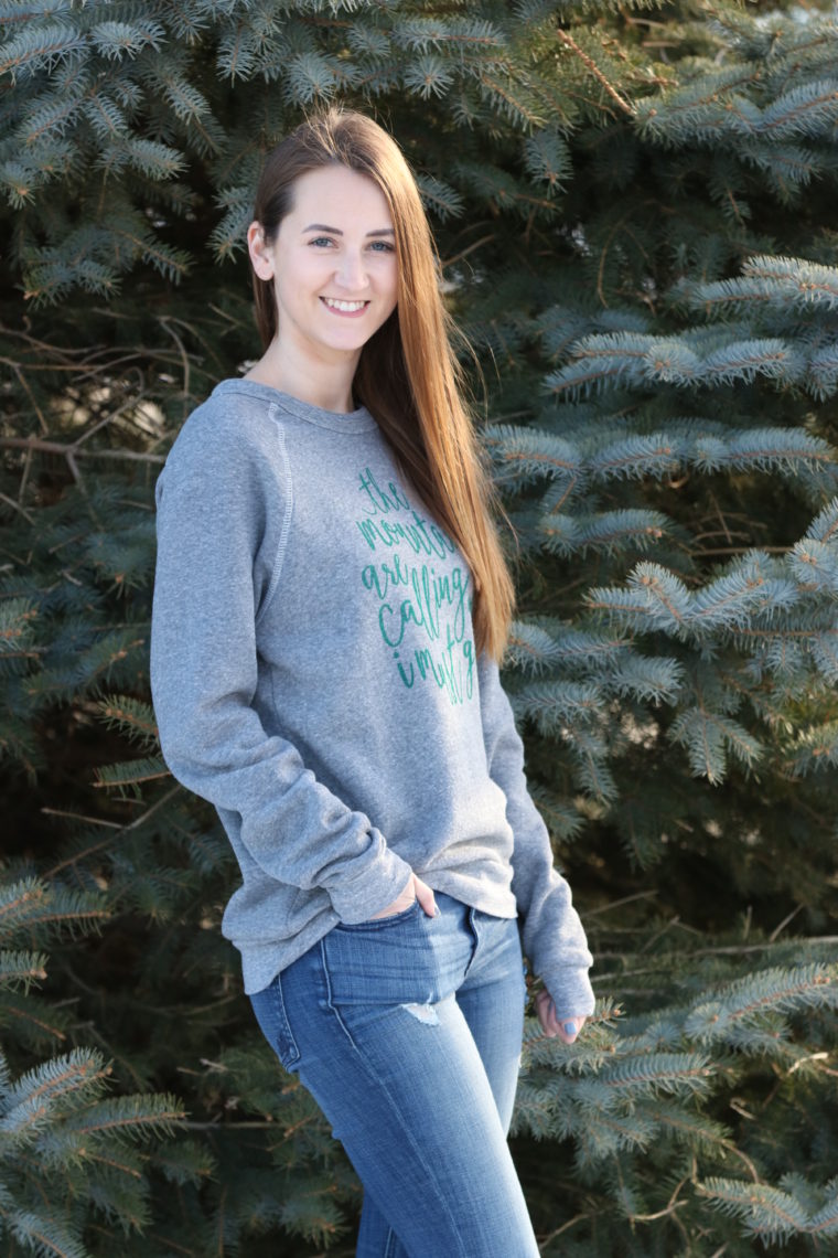 winter style, for the love of glitter, mountains are calling sweatshirt