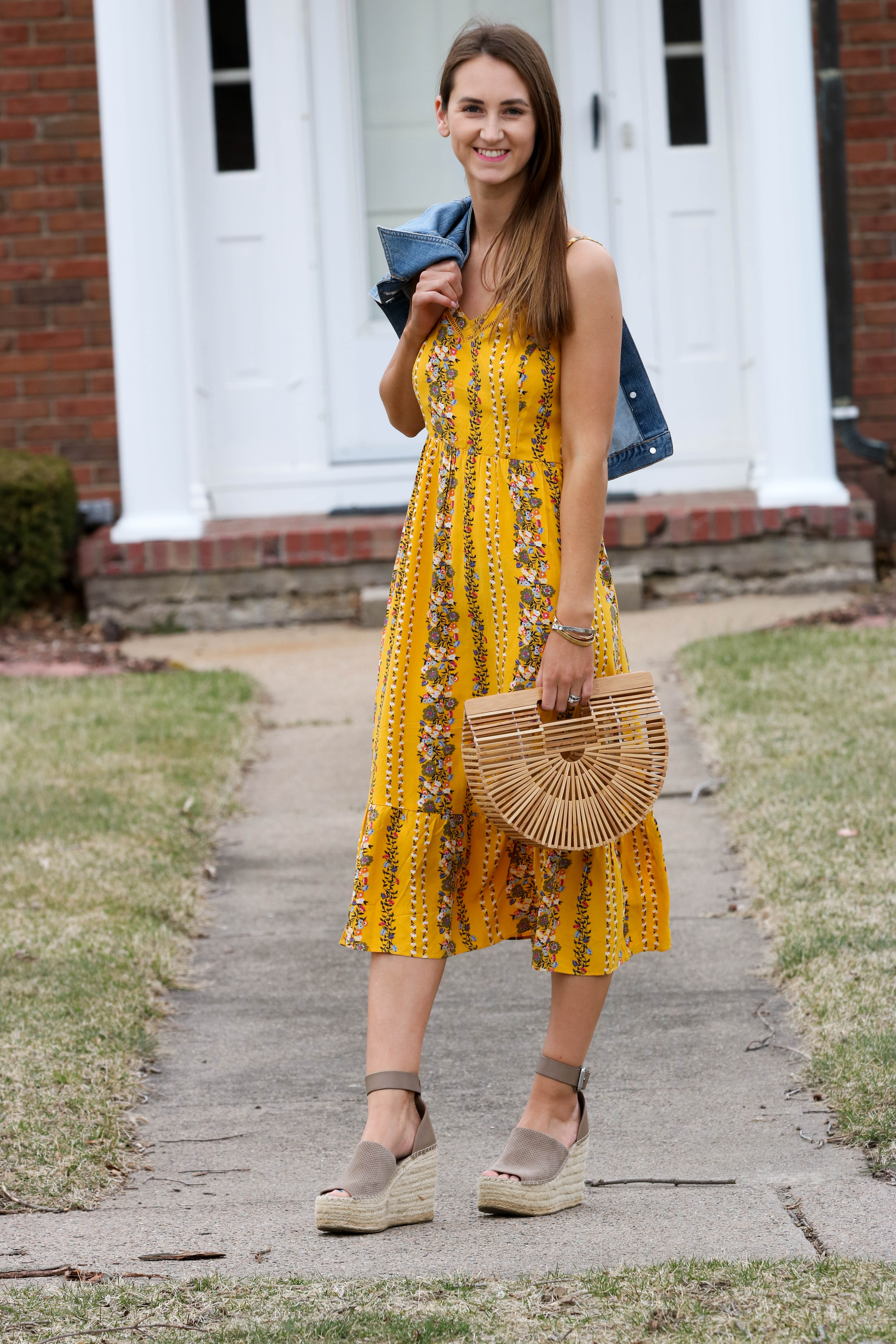 yellow floral dress old navy