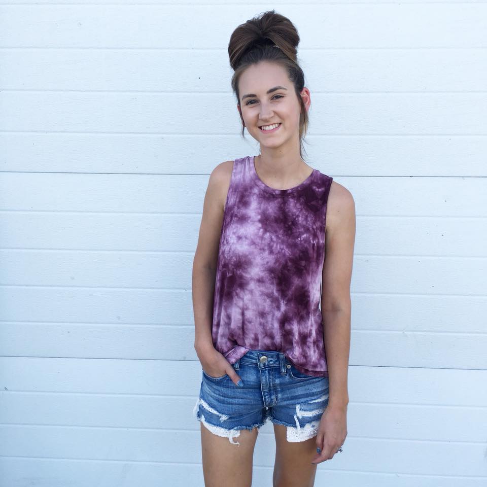 tie dye tank, purple tank top, summer style