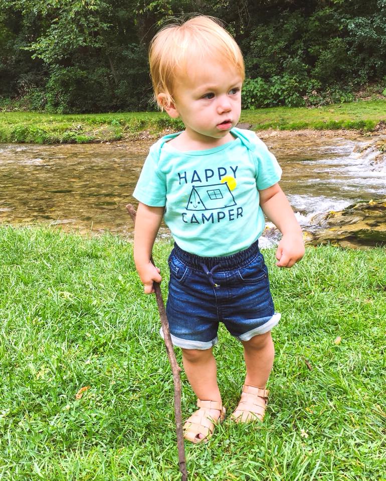 happy camper tee, Decorah, Iowa, baby boy style