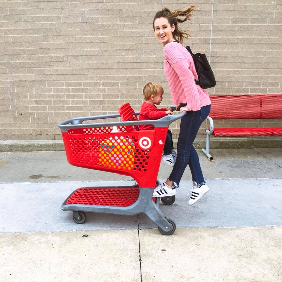 pink sweater, Target run, Target