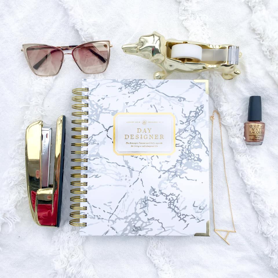 Day Designer Planner 2019, marble planner