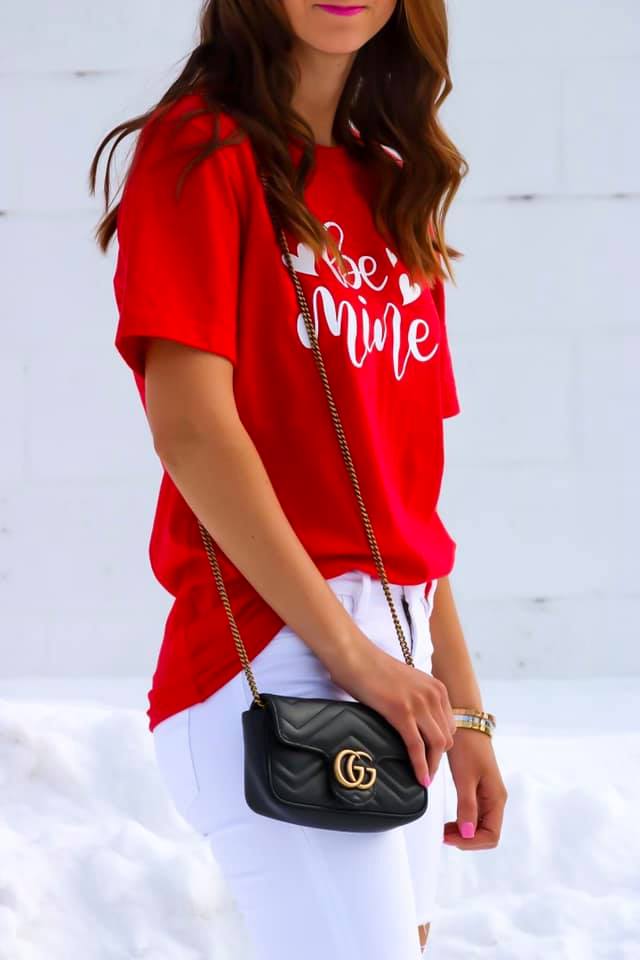 Be Mine graphic tee, Valentine's Day outfit