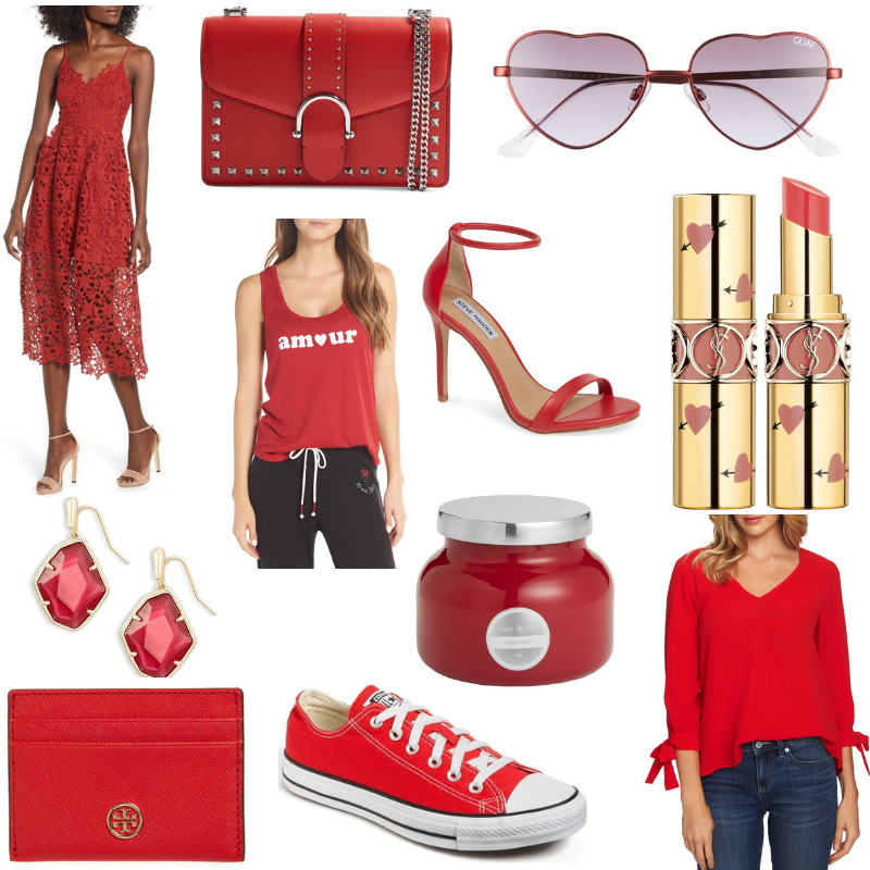 red converse, studded shoulder bag, Steve Madden sandal