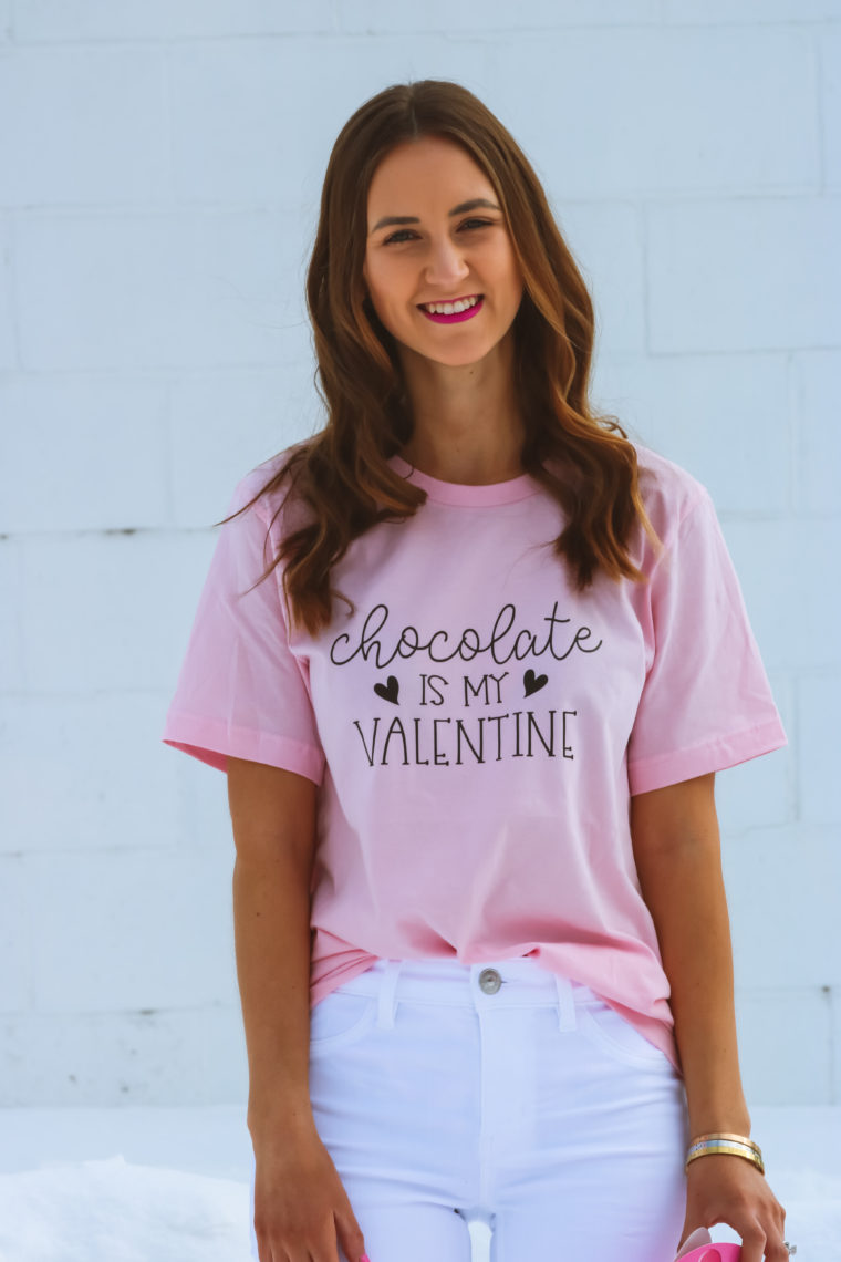chocolate is my Valentine, vday graphic tee