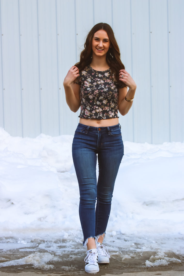 crop top, floral crop top, spring style