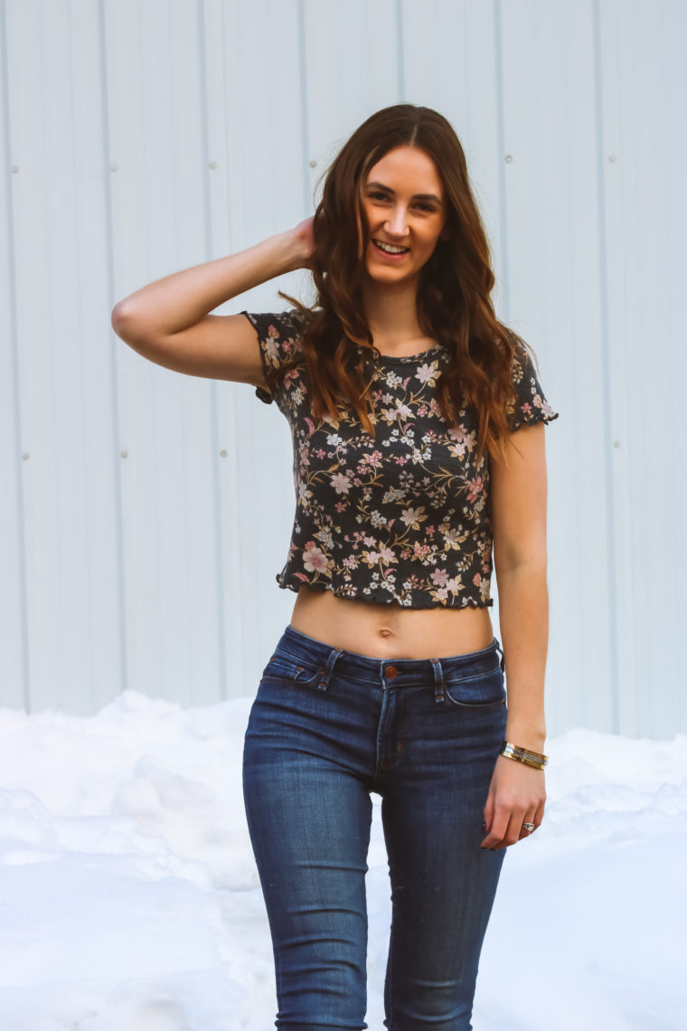 crop top, floral crop top, spring style