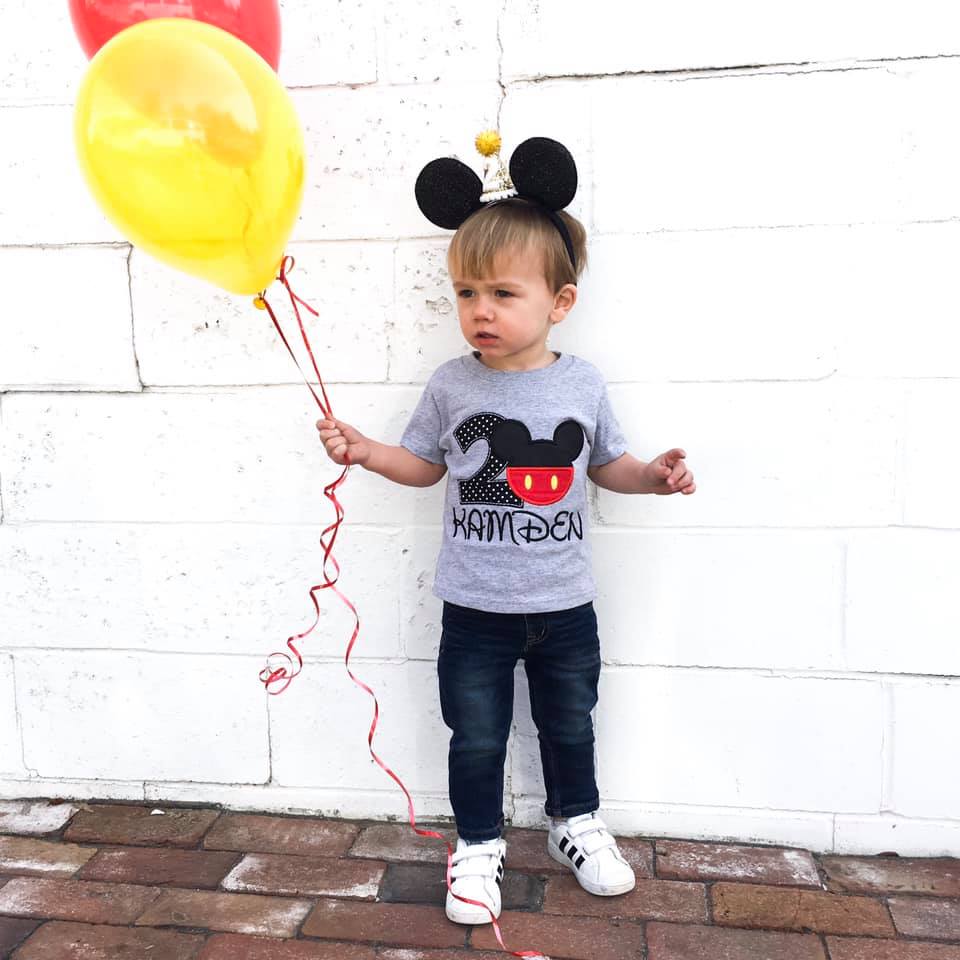Mickey Mouse shirt, second birthday