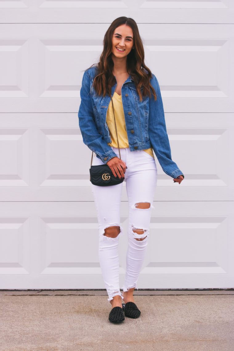 4 Ways To Style a T-Shirt, spring style, denim jacket
