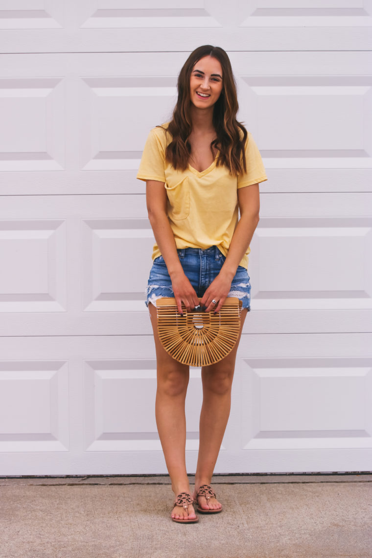 4 Ways To Style a T-Shirt, summer style, Cult Gaia bag