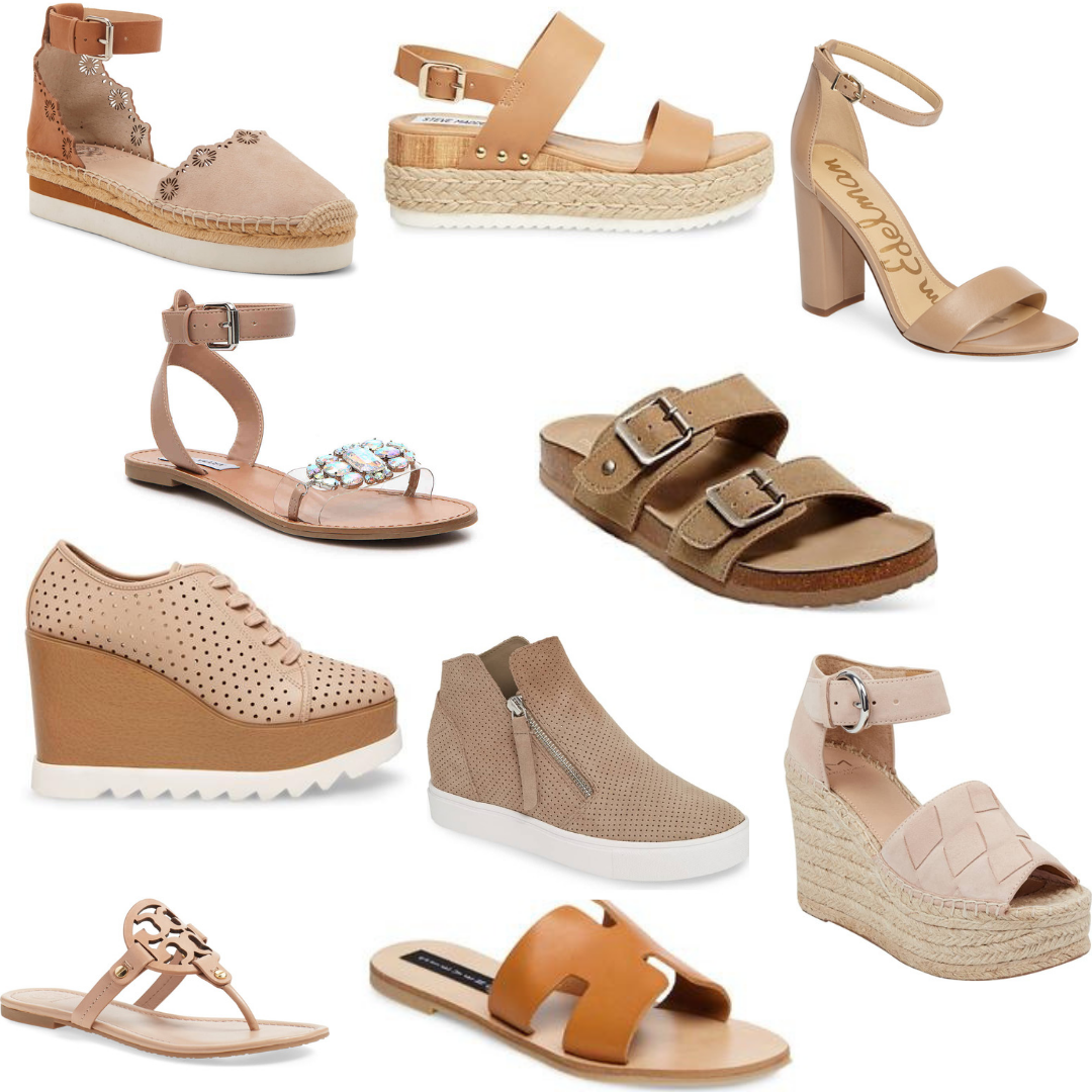 nude shoes, Greece slides, Miller sandals