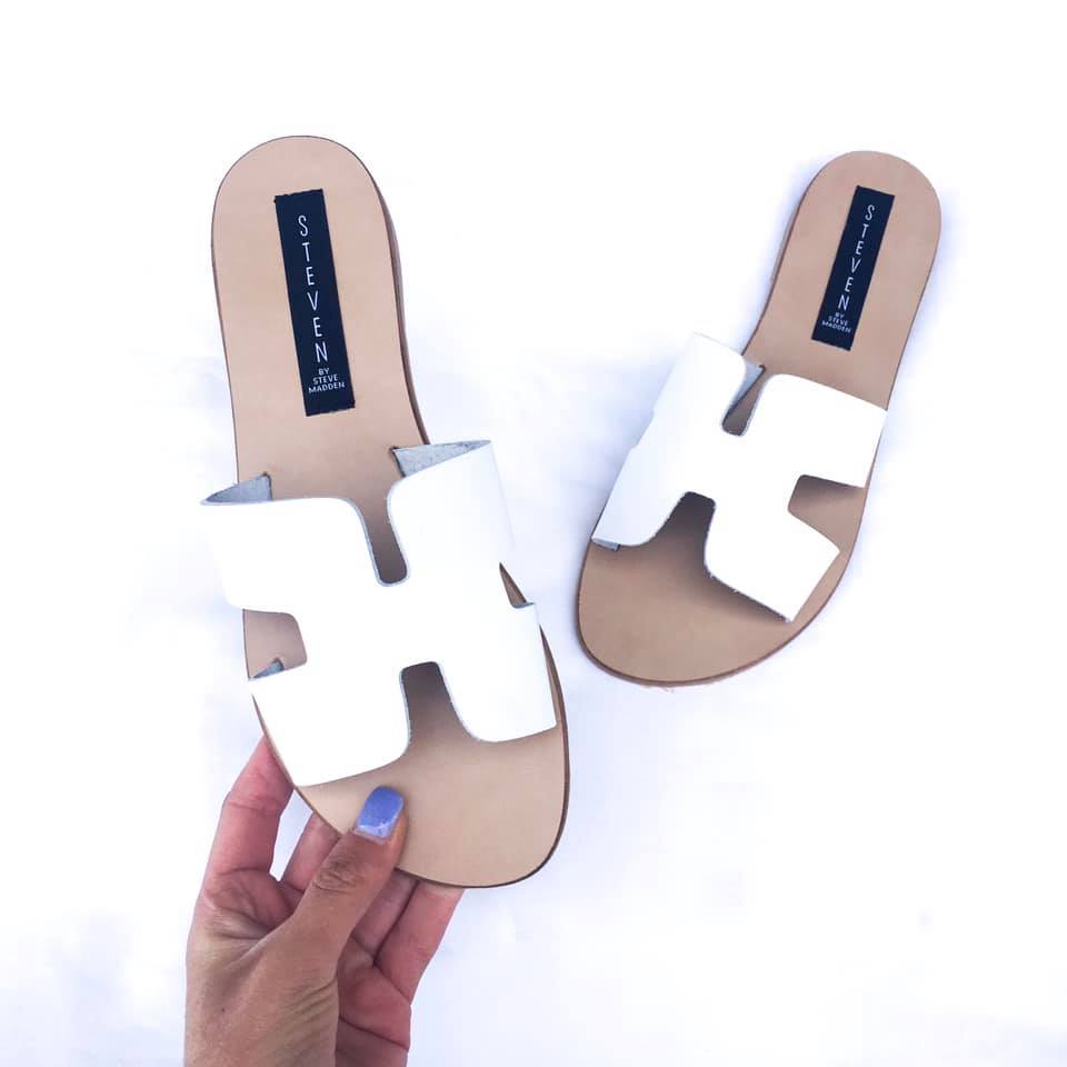 Steve Madden sandals, Greece slides, slip on sandals