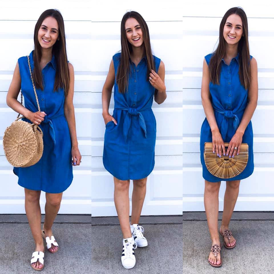 denim dress, chambray dress, spring style