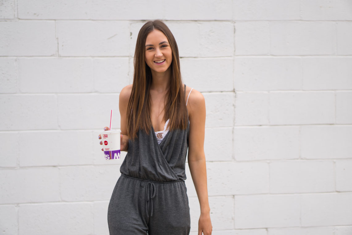  cross front jumpsuit, grey jumpsuit, comfy style