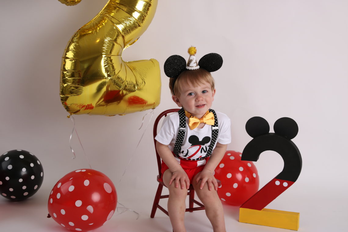 Mickey Mouse Birthday Photo Shoot, second birthday
