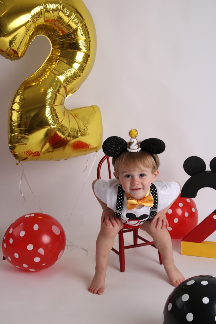 Mickey Mouse Birthday Photo Shoot, second birthday
