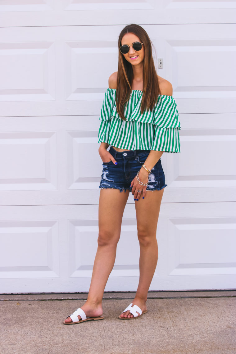 off the shoulder top, crop top, ruffle sleeve top