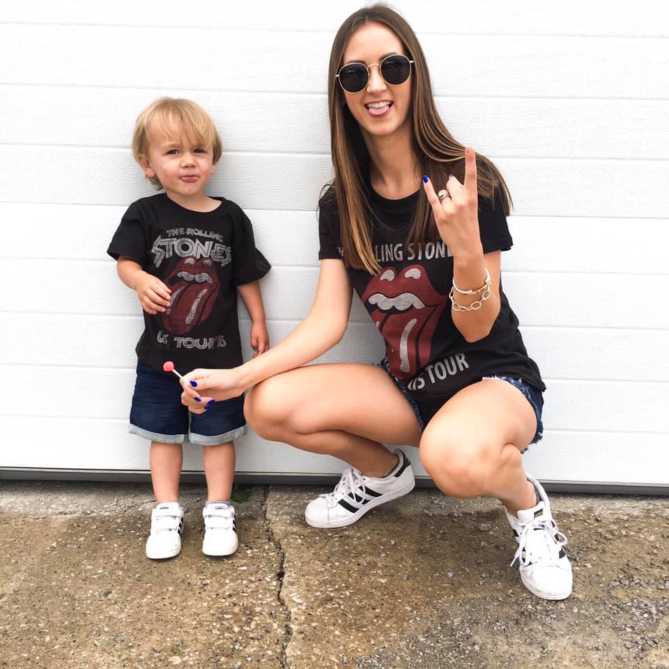 Rolling Stones t-shirts, matching shirts, mommy and me