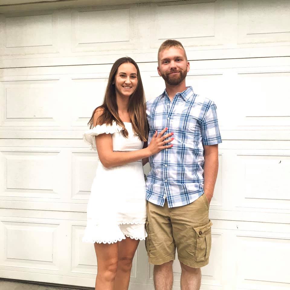 white dress, plaid short sleeve, date night