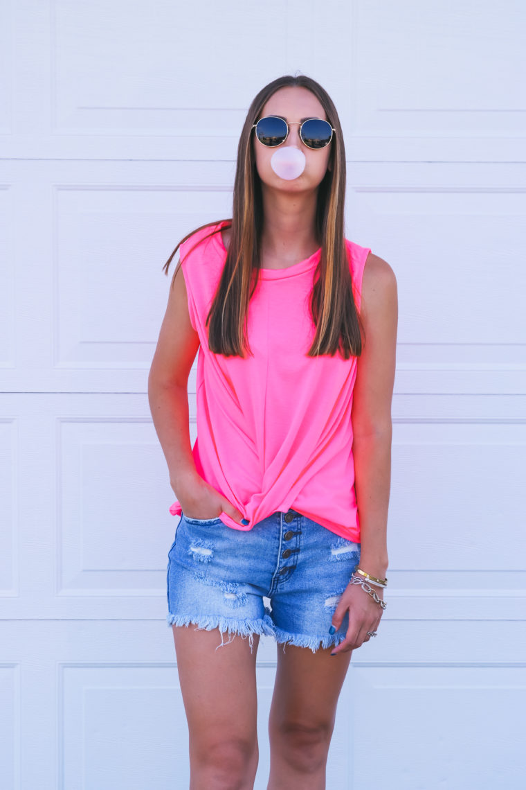 Hot Pink Tank Top - For The Love Of Glitter