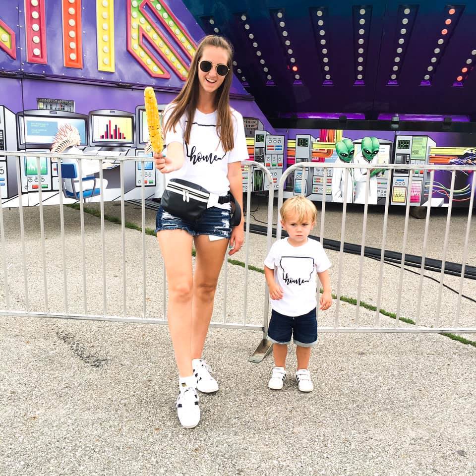 Iowa State Fair, corn on the cob, matching shirts