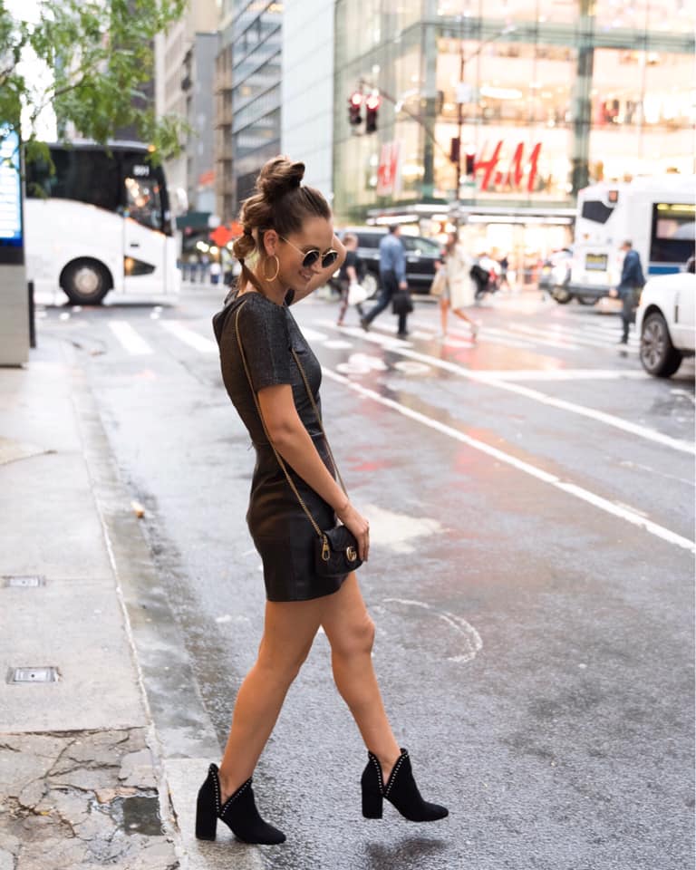 Gucci bag, street style, black booties